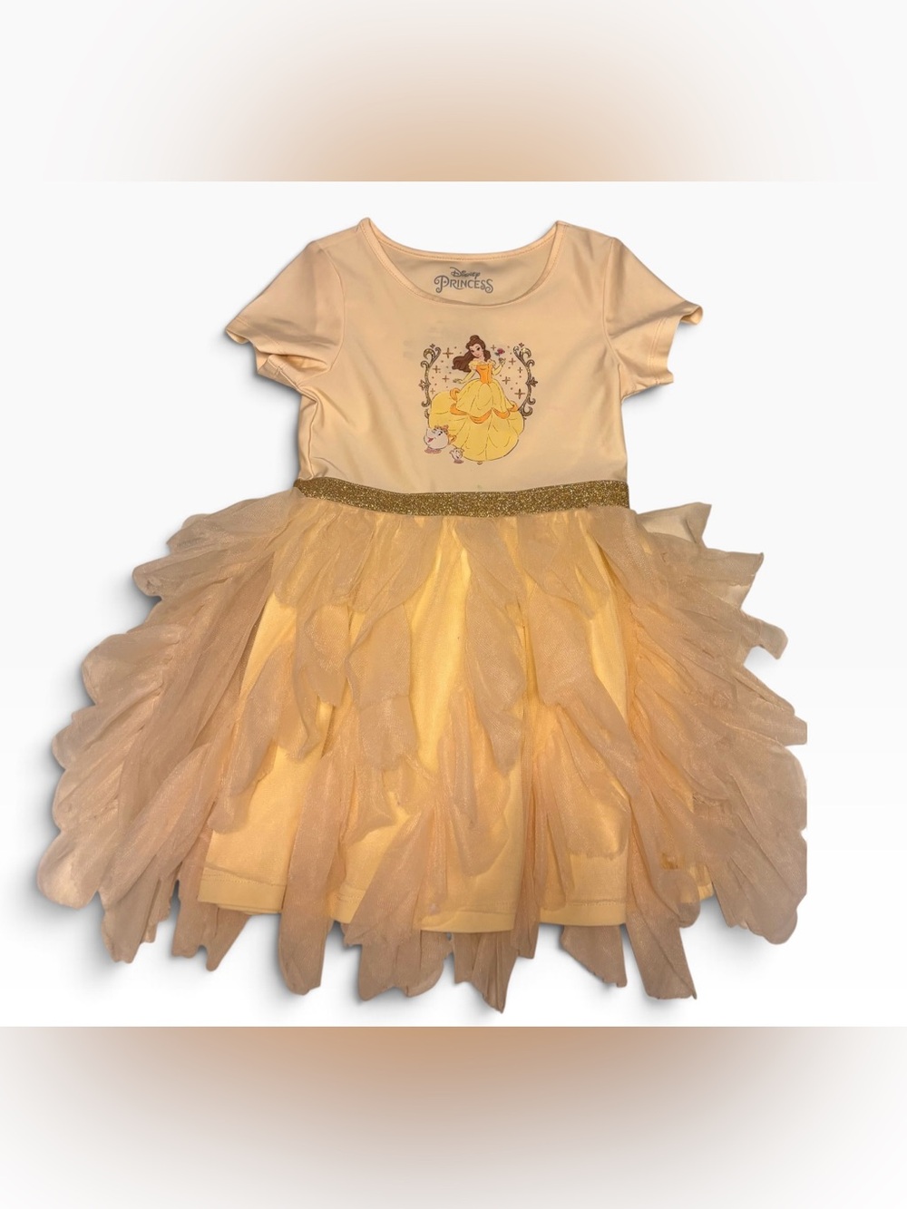 Disney Princess Belle Beauty and the Beast Yellow Tulle Dress Girls 4T Dress